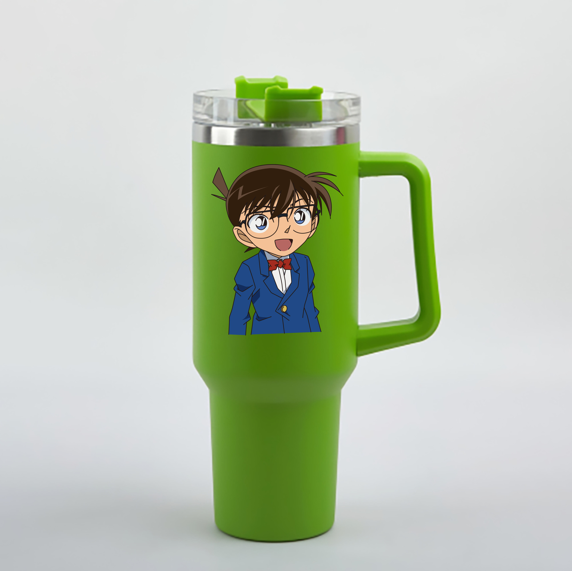 （画像用） 名探偵コナン 江戸川 コナン Detective Conan Conan Edogawa 1200mL車用タンブラー - クリスタルステッカー（プラスチックストロー付き）